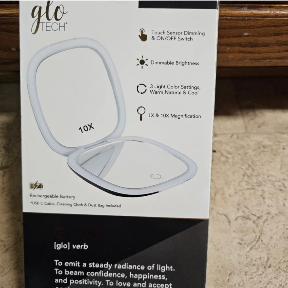Glo Tech LED Compact Mirror- NWT